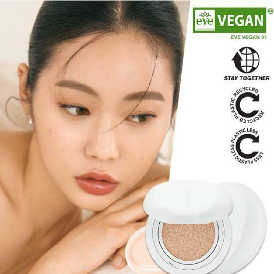 Cosmetics CLIO | Clio Veganwear Hyaluronic Serum Cushion (With Refill) 04 Ginger