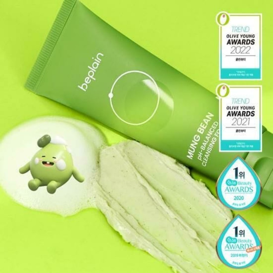 Skin Care BE | Be Plain Mung Bean Ph-Balanced Cleansing Foam 80Ml