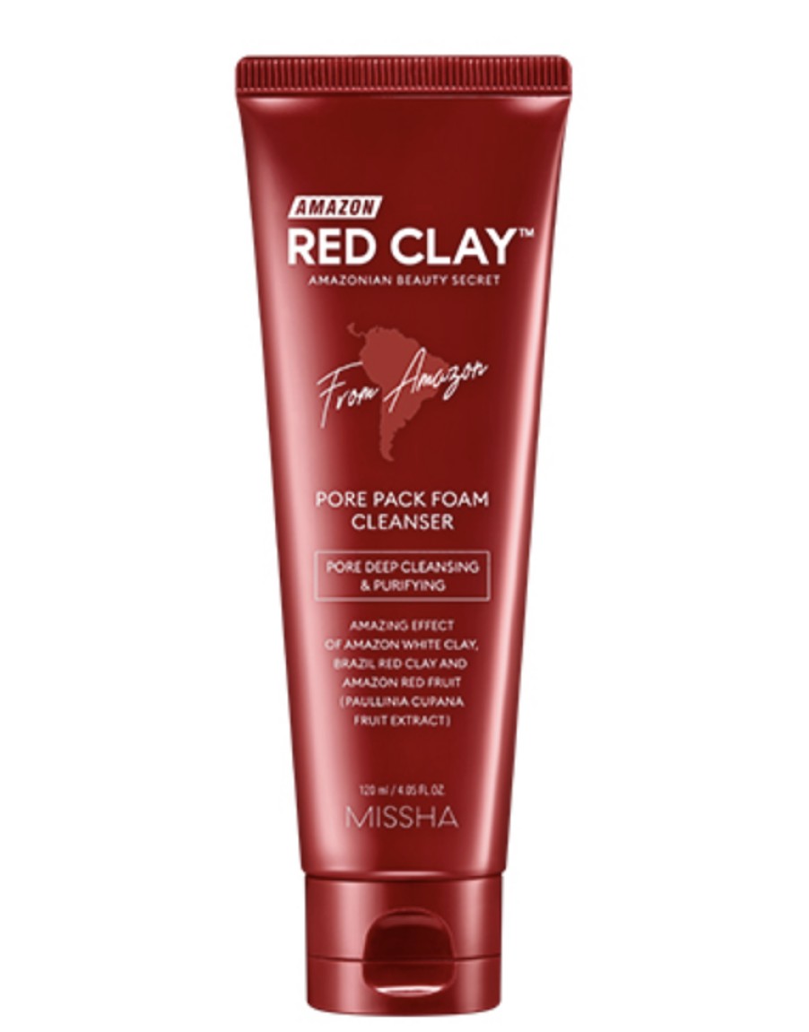 Skin Care Missha | Missha Amazon Red Clay Pore Pack Foam Cleanser 120Ml