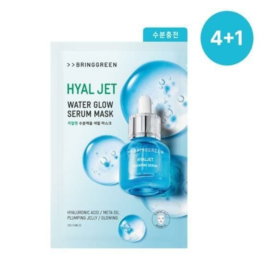 Skin Care Bring | Bring Green Hyal Jet Water Glow Serum Mask [4+1Pcs]