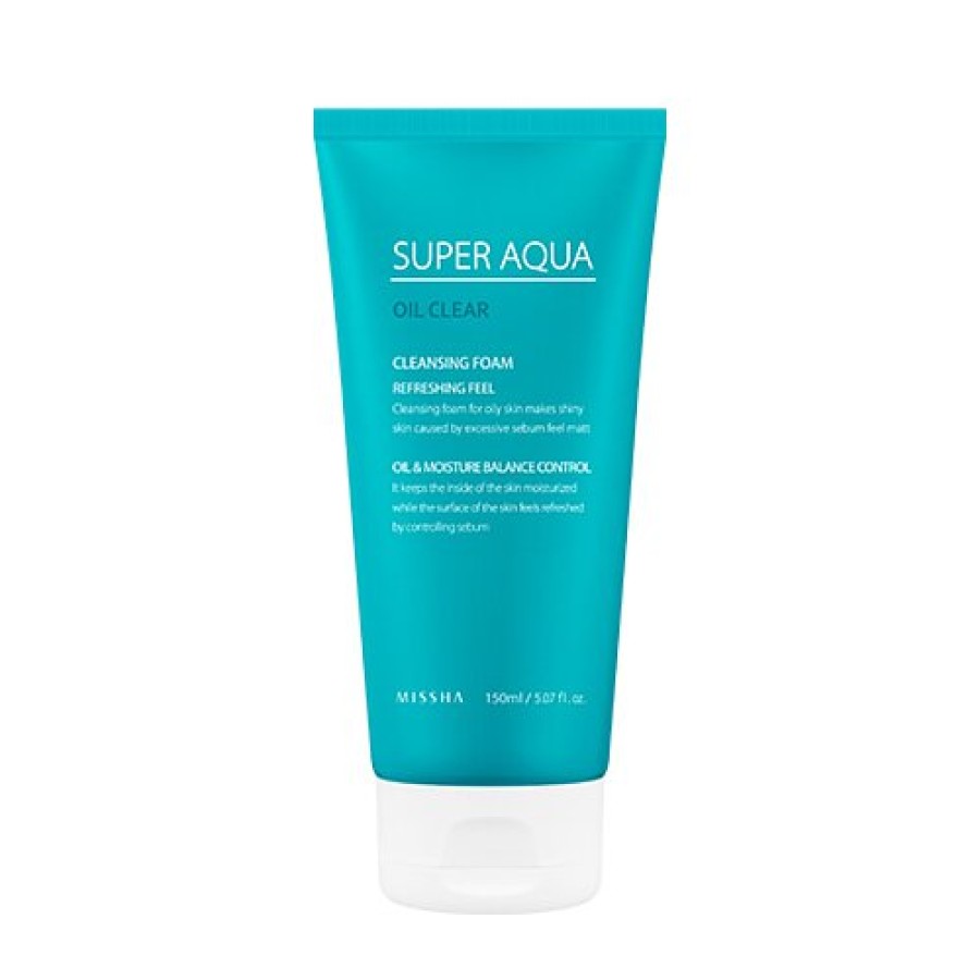 Skin Care Missha | Missha Super Aqua Oil Clear Cleansing Foam 150Ml