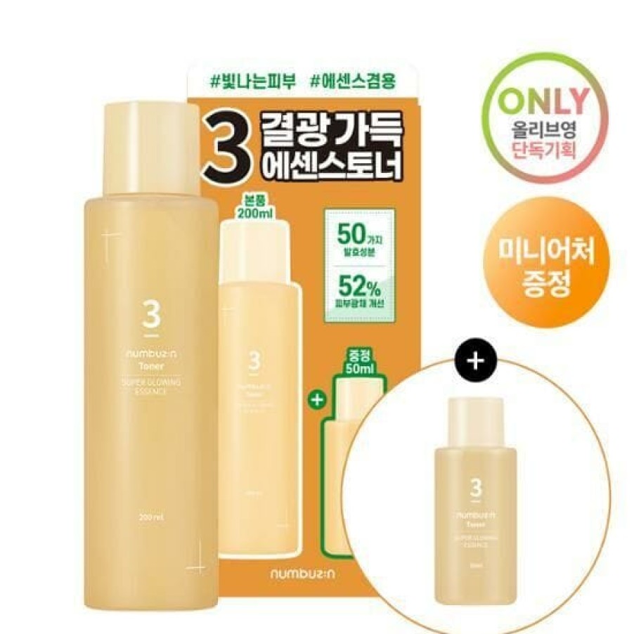 Skin Care Numbuzin | Numbuzin No.3 Super Glowing Essence Toner 200Ml [Olive