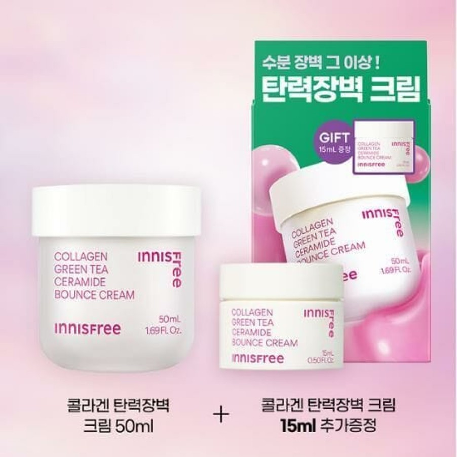 Skin Care Innisfree | Innisfree Collagen Green Tea Ceramide Bounce Cream 50Ml