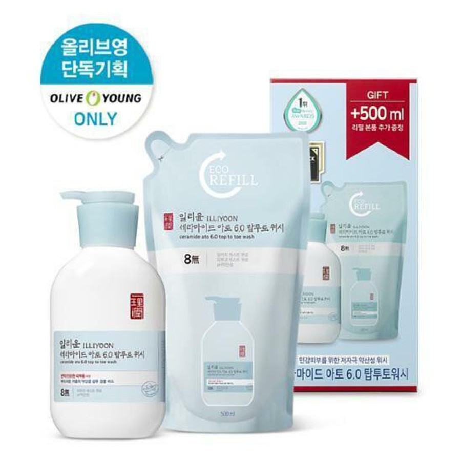 Skin Care ILLIYOON | Illiyoon Ceramide Ato 6.0 Top To Toe Wash 500Ml [Olive