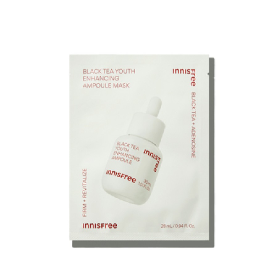 Skin Care Innisfree | Innisfree Black Tea Youth Enhancing Ampoule Mask 28Ml