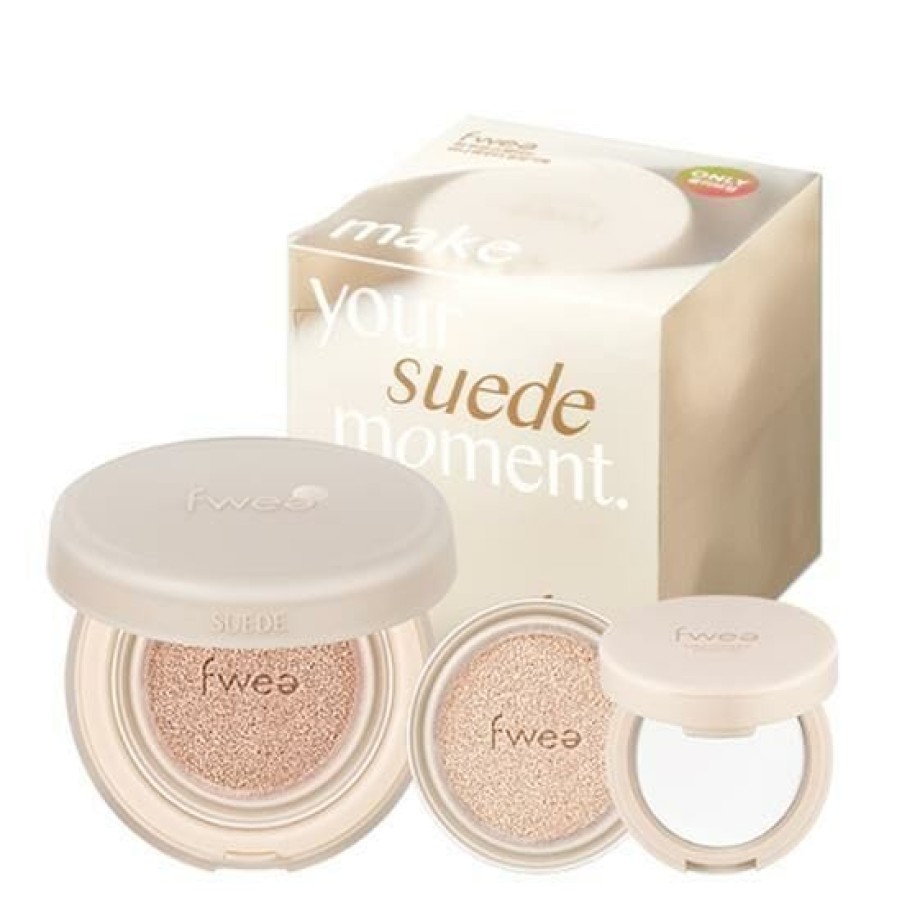 Cosmetics fwee | Fwee Cushion Suede 15G [Olive Young Refill + Mini Powde