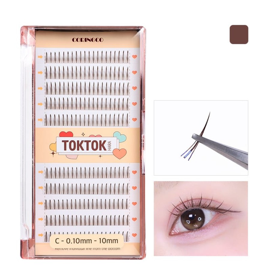 Cosmetics CORINGCO | Coringco Toktokhara Filter Eyelashes Brown (200Pcs)