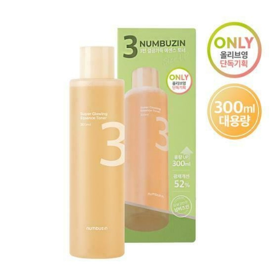 Skin Care Numbuzin | Numbuzin No.3 Super Glowing Essence Toner 300Ml [Olive