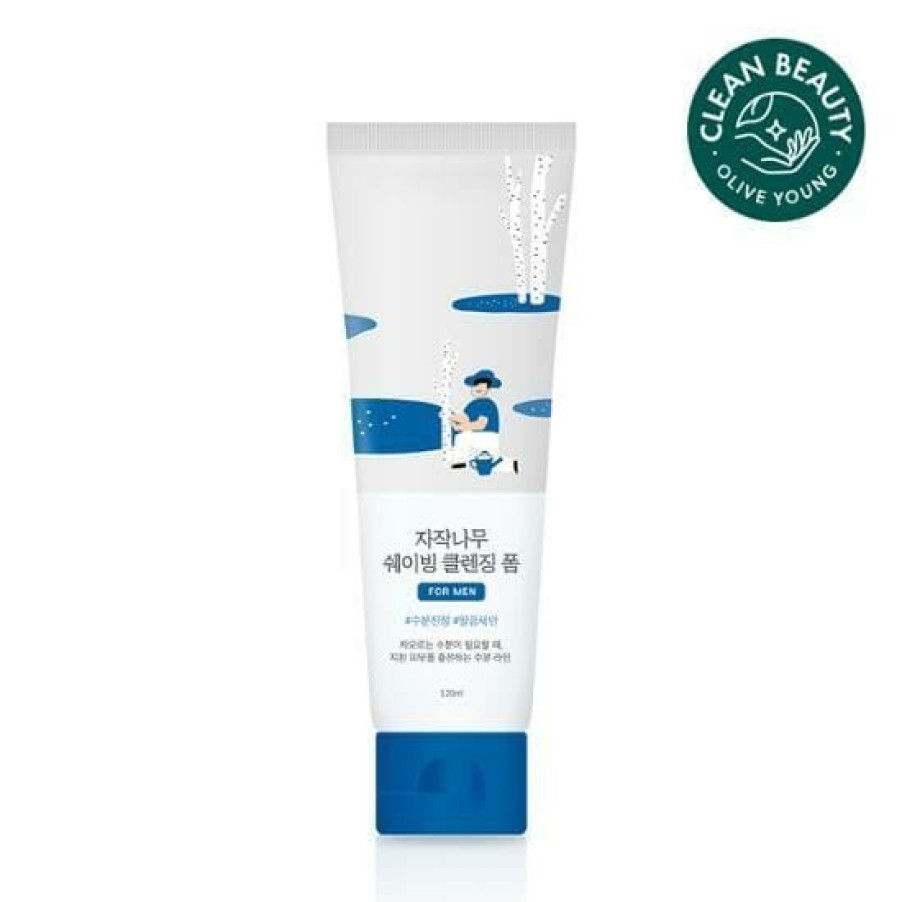 Mens Care Round | Round Lab For Men Birch Juice Shaving Cleansing Foam 12