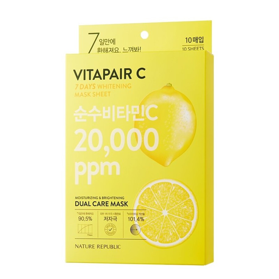 Skin Care Nature | Nature Republic Vitapair C 7Days Whitening Mask Sheet [