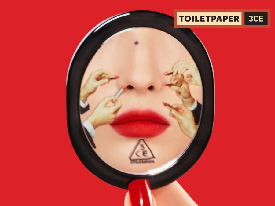 Cosmetics 3CE | 3Ce X Toiletpaper Oval Hand Mirror