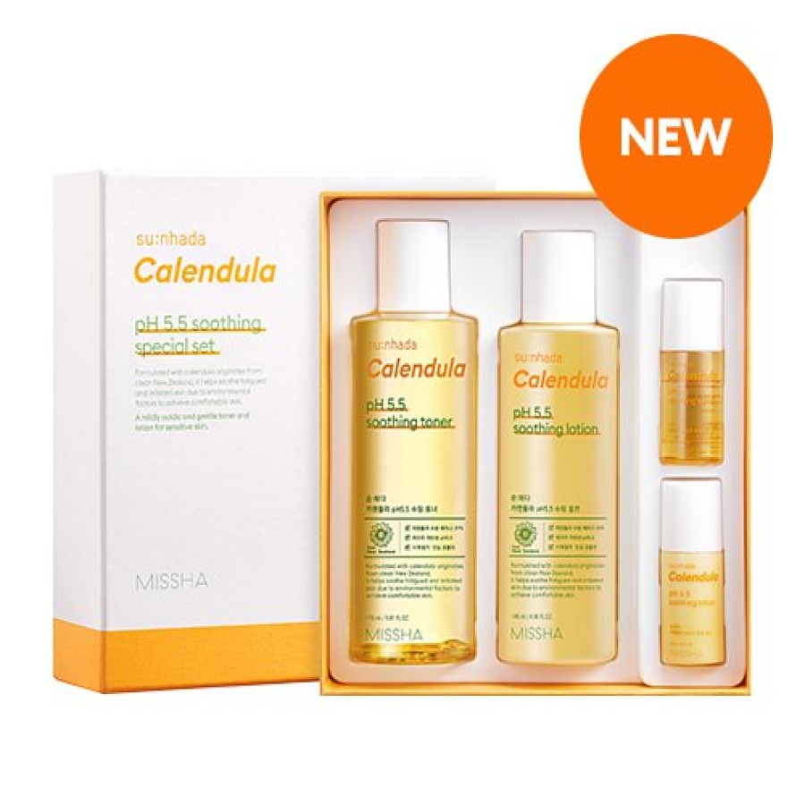 Skin Care Missha | Missha Mild Calendula Ph5.5 Soothing Special Set