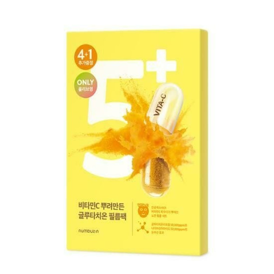 Skin Care Numbuzin | Numbuzin No.5+ Vitamin Spotlight Sheet Mask [4+1Pcs] [O