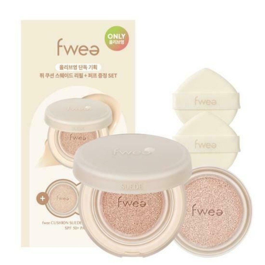 Cosmetics fwee | Fwee Cushion Suede 15G [Olive Young Refill + Puff Plann