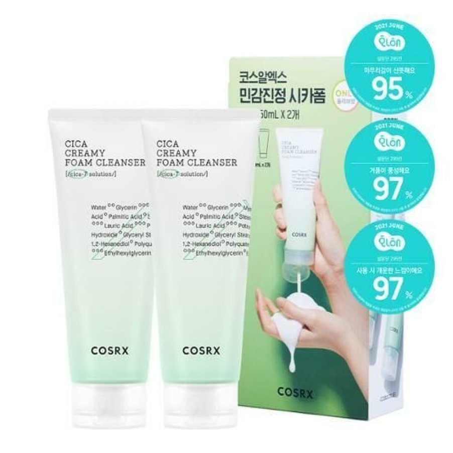 Skin Care COSRX | Cosrx Cica Creamy Foam Cleanser 150Ml [Olive Young Doub