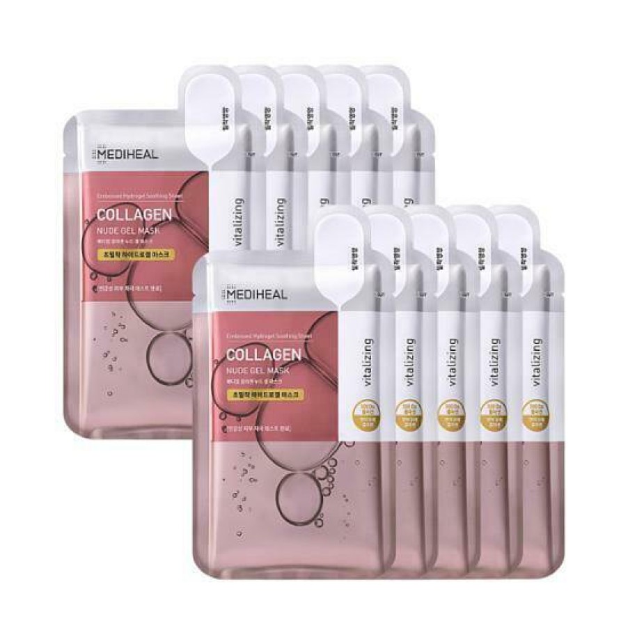 Skin Care Mediheal | Mediheal Collagen Nude Gel Mask - Vitalizing [10Pcs]