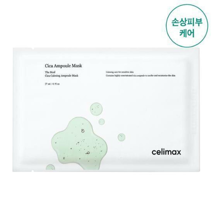 Skin Care Celimax | Celimax The Real Cica Calming Ampoule Mask [5Pcs]