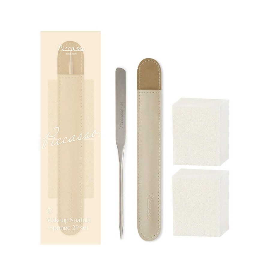 Cosmetics PICCASSO | Piccasso Makeup Spatula Special Set (With Sponge 2P)