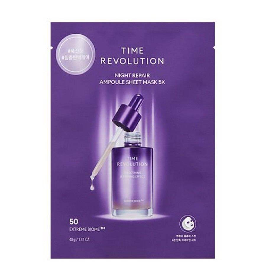 Skin Care Missha | Missha Time Revolution Night Repair Ampoule Sheet Mask