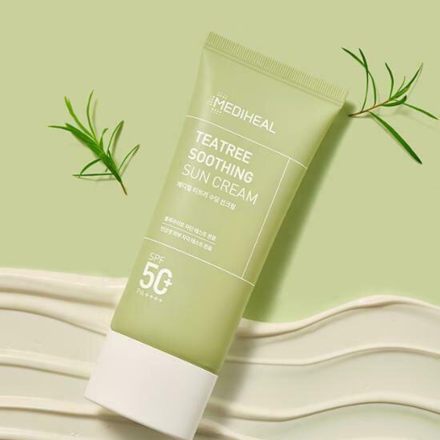 Skin Care Mediheal | Mediheal Teatree Soothing Sun Cream Spf50+ Pa++++ 50Ml