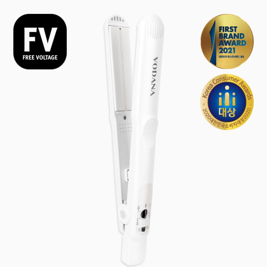 Hair Beauty VODANA | Vodana Soft Bar Flat Iron - White Gray