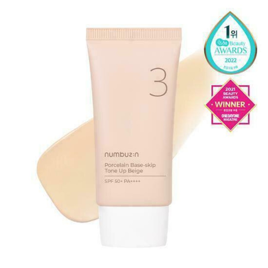 Cosmetics Numbuzin | Numbuzin No.3 Porcelain Base-Skip Tone Up Beige Spf50+