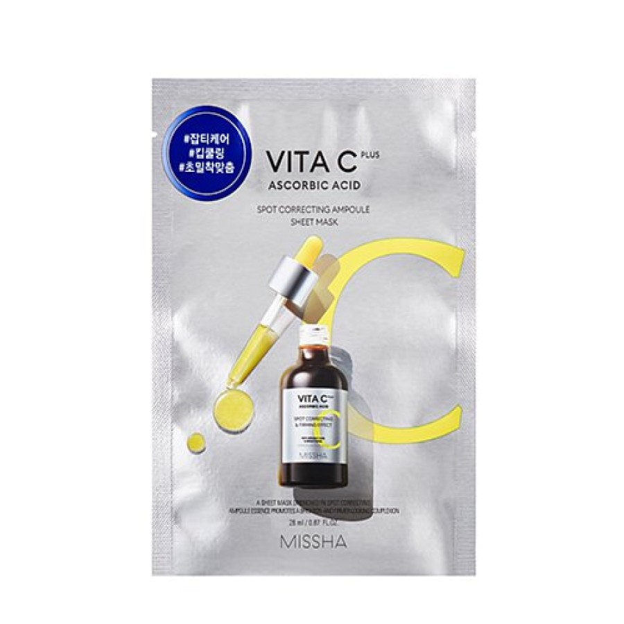 Skin Care Missha | Missha Vita C Plus Spot Correcting Ampoule Sheet Mask [