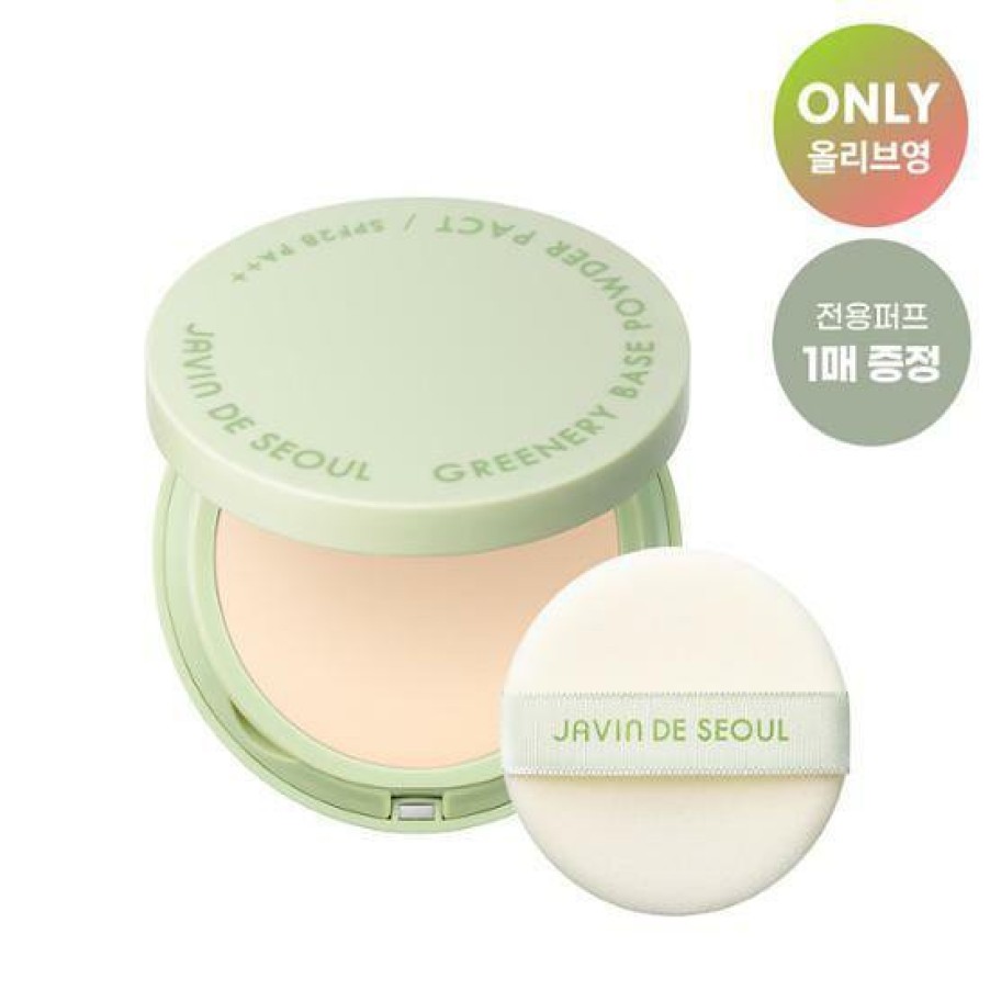 Cosmetics Javin | Javin De Seoul Greenery Base Powder Pact Spf28 Pa++ 7.5