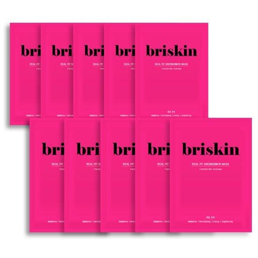 Skin Care Briskin | Briskin Real Fit Secondskin Mask [10P] - Radiance / Rev