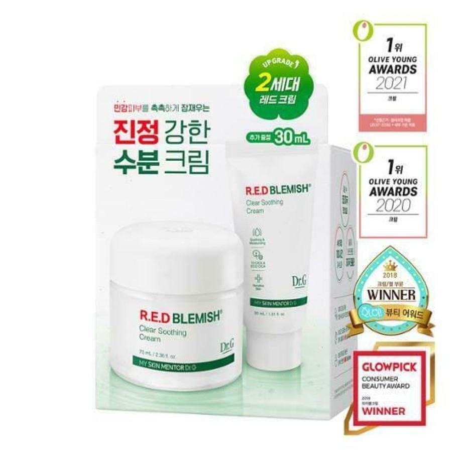 Skin Care Dr.G | Dr.G Red Blemish Clear Soothing Cream 70Ml+30Ml [Olive