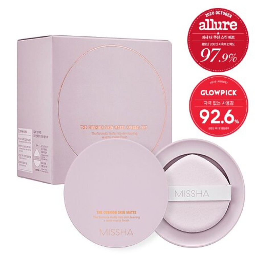 Cosmetics Missha | Missha The Cushion Skin Matte Special Set [With Refill] 22 Beige