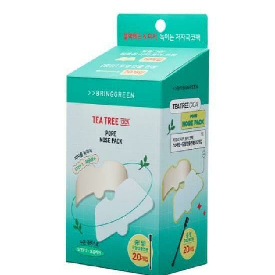 Skin Care Bring | Bring Green Tea Tree Cica Pore Nose Pack (10Set)