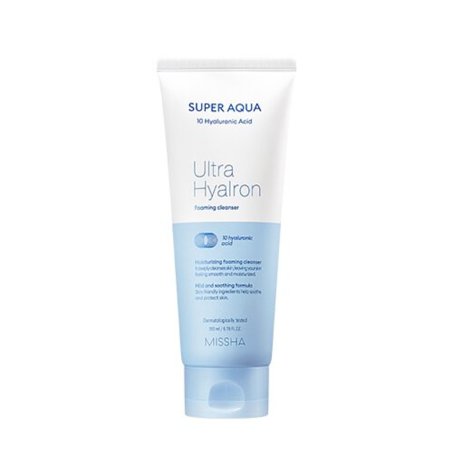 Skin Care Missha | Missha Super Aqua Ultra Hyalron Foaming Cleanser 200Ml